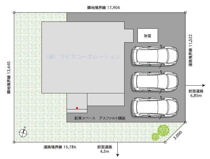 当別町太美町・一戸建て セキスイハイム施工・軽量鉄骨造・南向き・角地