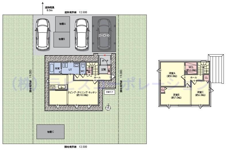 当別町獅子内・一戸建て 土地:237.50㎡ 建物:96.88㎡